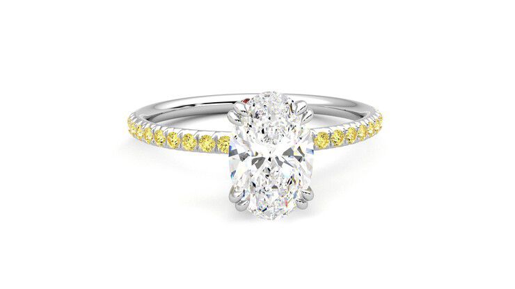Taylor & Hart Damson Oval Engagement Ring 360 degree image 2