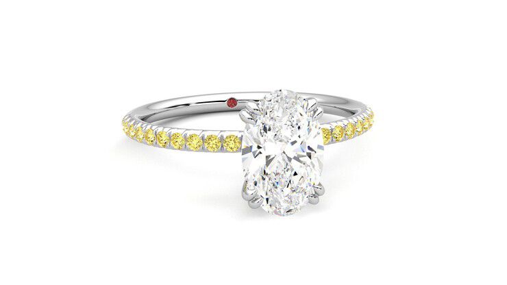 Taylor & Hart Damson Oval Engagement Ring 360 degree image 3