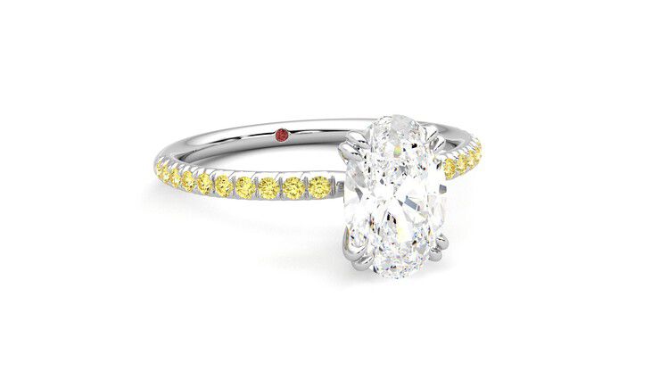 Taylor & Hart Damson Oval Engagement Ring 360 degree image 4