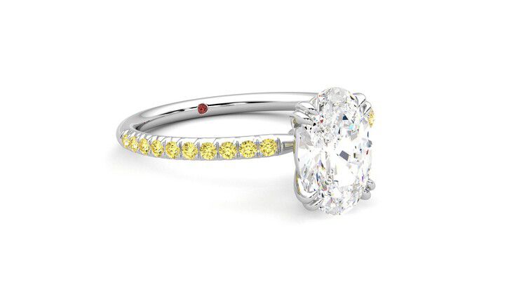 Taylor & Hart Damson Oval Engagement Ring 360 degree image 5
