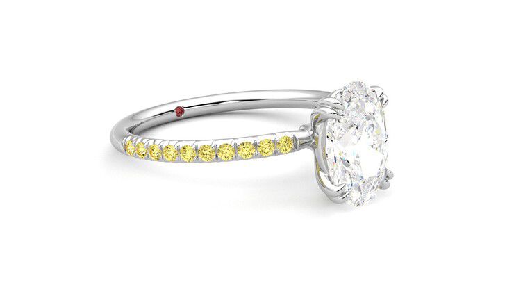 Taylor & Hart Damson Oval Engagement Ring 360 degree image 6
