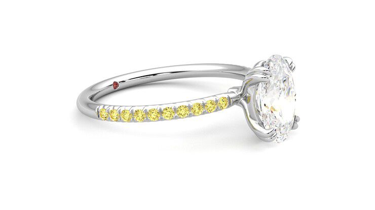 Taylor & Hart Damson Oval Engagement Ring 360 degree image 7