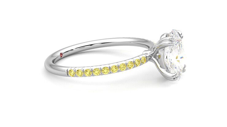Taylor & Hart Damson Oval Engagement Ring 360 degree image 8