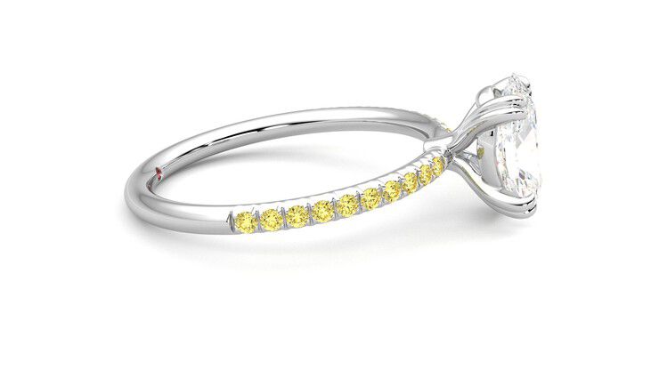 Taylor & Hart Damson Oval Engagement Ring 360 degree image 9