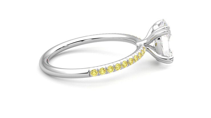 Taylor & Hart Damson Oval Engagement Ring 360 degree image 10