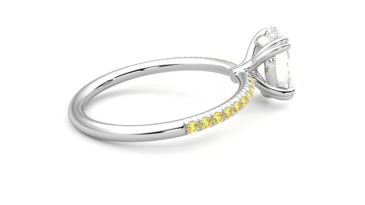 Taylor & Hart Damson Oval Engagement Ring 360 degree image 11