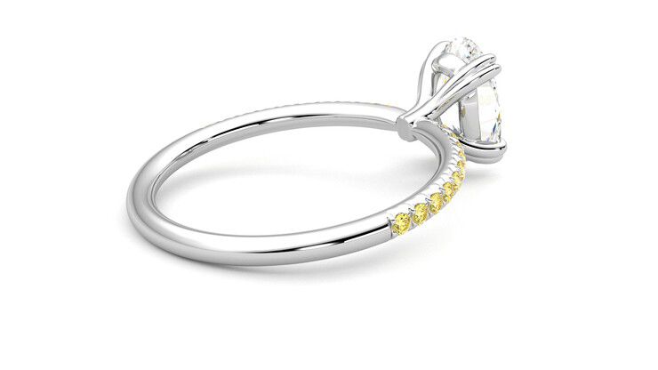 Taylor & Hart Damson Oval Engagement Ring 360 degree image 12