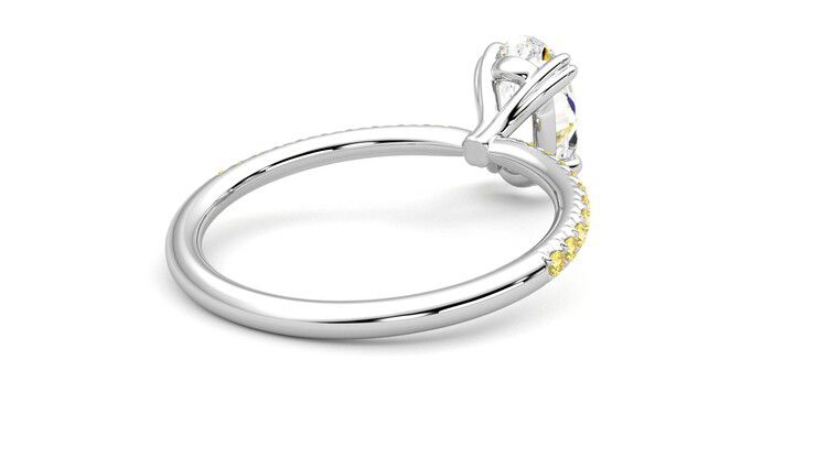 Taylor & Hart Damson Oval Engagement Ring 360 degree image 13