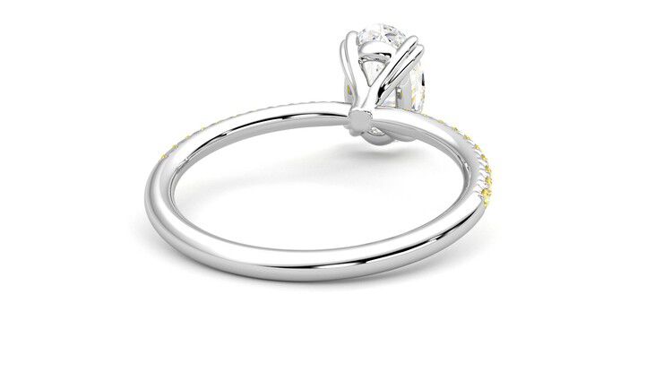 Taylor & Hart Damson Oval Engagement Ring 360 degree image 14