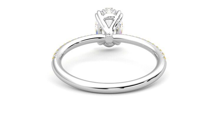Taylor & Hart Damson Oval Engagement Ring 360 degree image 15