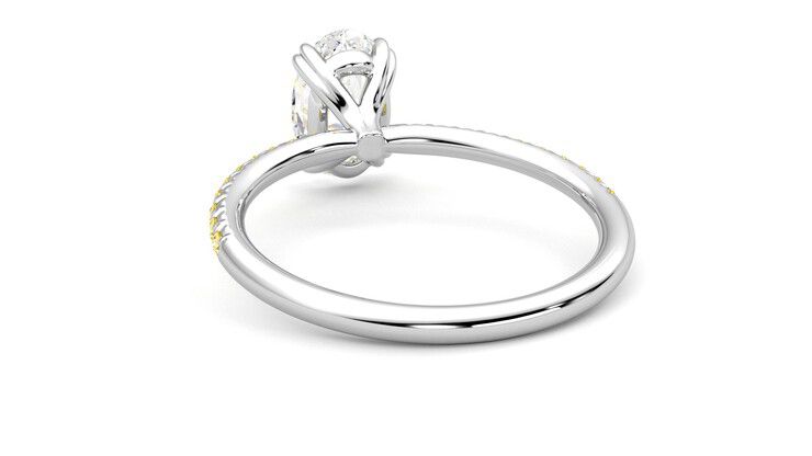 Taylor & Hart Damson Oval Engagement Ring 360 degree image 16