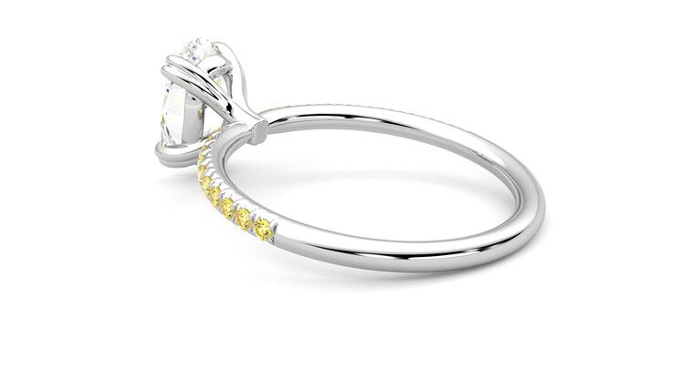Taylor & Hart Damson Oval Engagement Ring 360 degree image 18