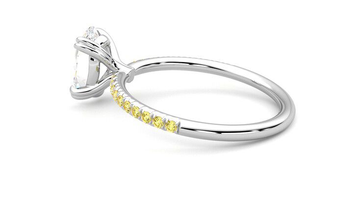 Taylor & Hart Damson Oval Engagement Ring 360 degree image 19