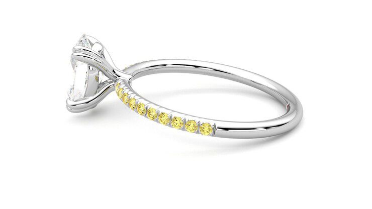 Taylor & Hart Damson Oval Engagement Ring 360 degree image 20