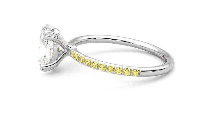 Taylor & Hart Damson Oval Engagement Ring 360 degree image 21