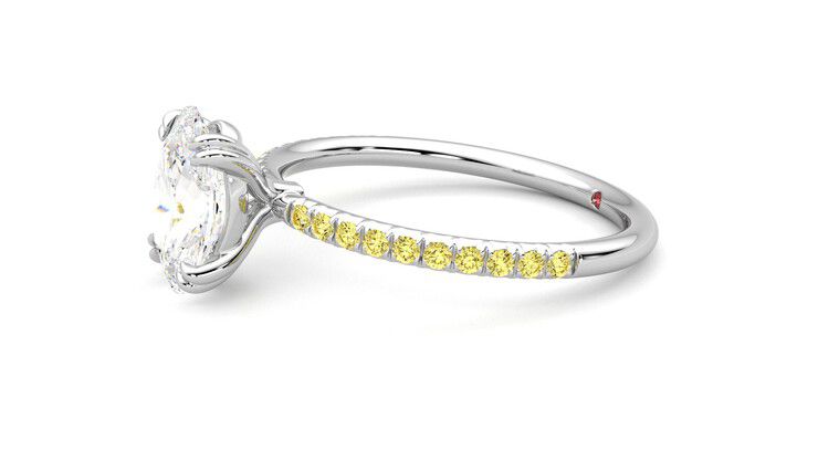 Taylor & Hart Damson Oval Engagement Ring 360 degree image 22