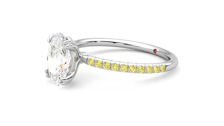 Taylor & Hart Damson Oval Engagement Ring 360 degree image 23