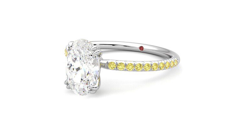 Taylor & Hart Damson Oval Engagement Ring 360 degree image 25