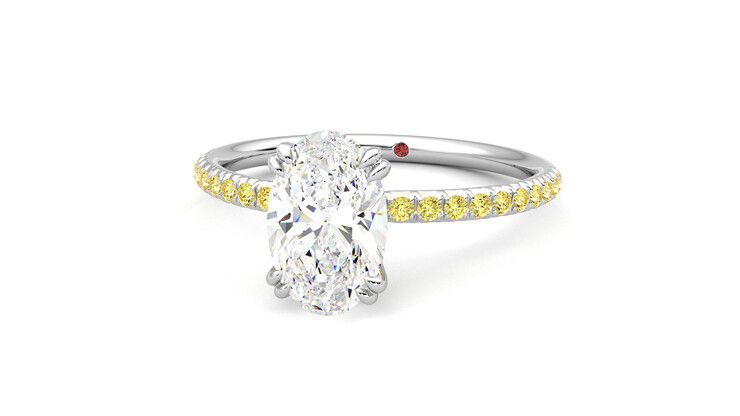 Taylor & Hart Damson Oval Engagement Ring 360 degree image 27