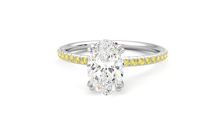 Taylor & Hart Damson Oval Engagement Ring 360 degree image 28