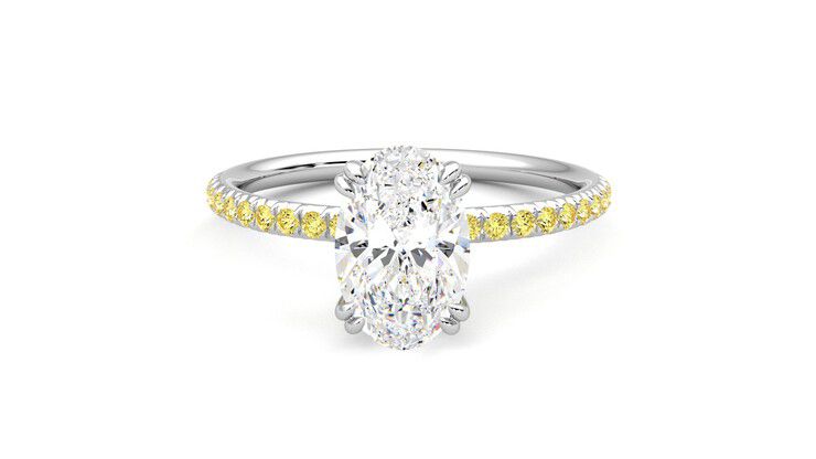 Taylor & Hart Damson Oval Engagement Ring 360 degree image 29