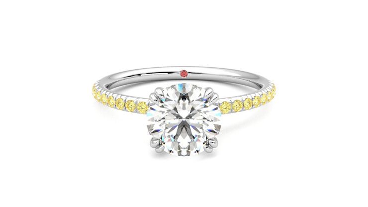 Taylor & Hart Damson Round Engagement Ring 360 degree image 0