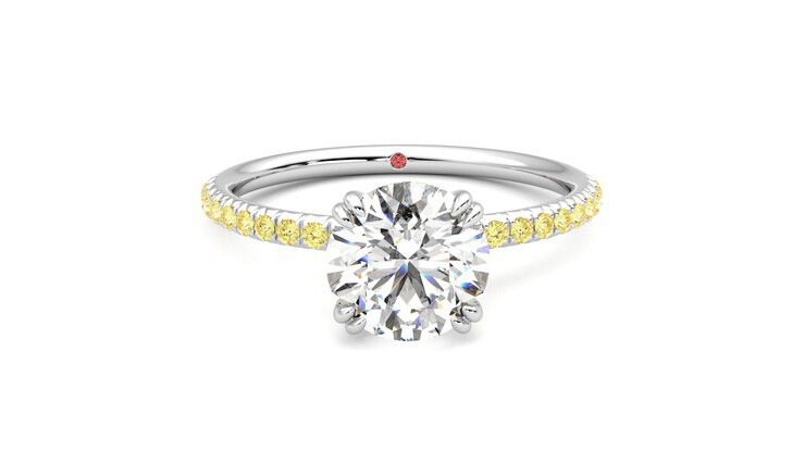 Taylor & Hart Damson Round Engagement Ring 360 degree image 1