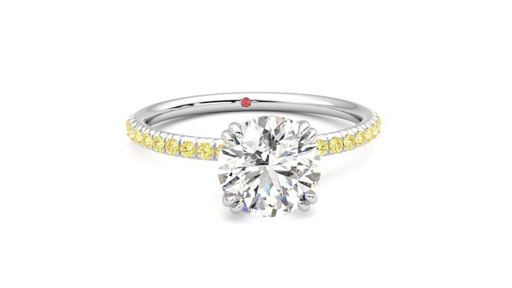 Taylor & Hart Damson Round Engagement Ring 360 degree image 2