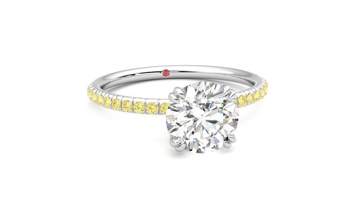 Taylor & Hart Damson Round Engagement Ring 360 degree image 3