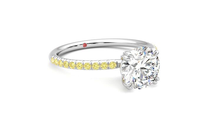 Taylor & Hart Damson Round Engagement Ring 360 degree image 5