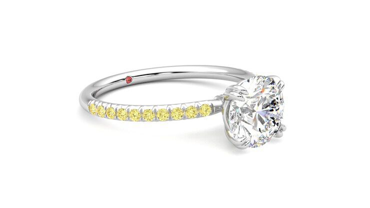 Taylor & Hart Damson Round Engagement Ring 360 degree image 6