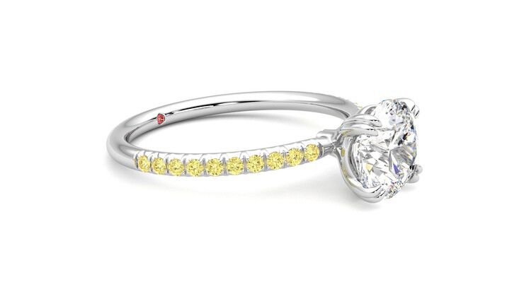 Taylor & Hart Damson Round Engagement Ring 360 degree image 7