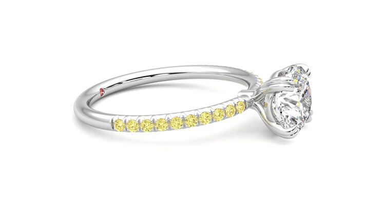 Taylor & Hart Damson Round Engagement Ring 360 degree image 8