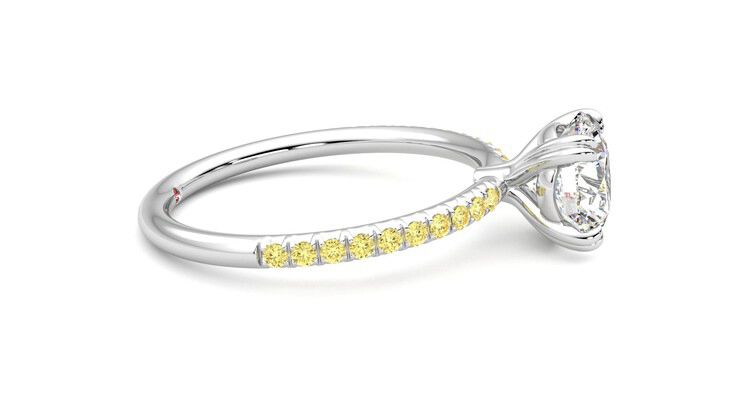 Taylor & Hart Damson Round Engagement Ring 360 degree image 9