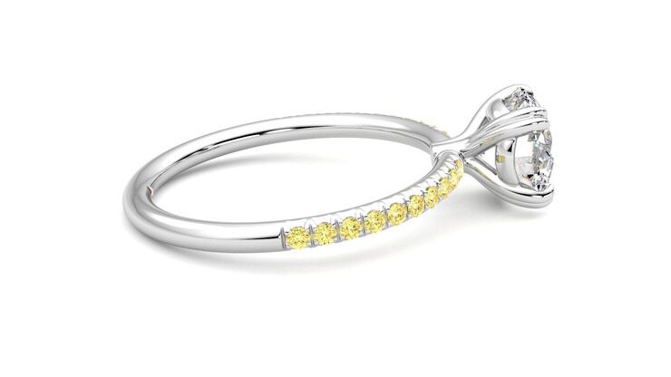 Taylor & Hart Damson Round Engagement Ring 360 degree image 10