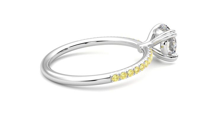 Taylor & Hart Damson Round Engagement Ring 360 degree image 11