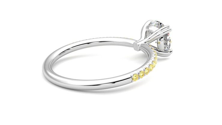 Taylor & Hart Damson Round Engagement Ring 360 degree image 12