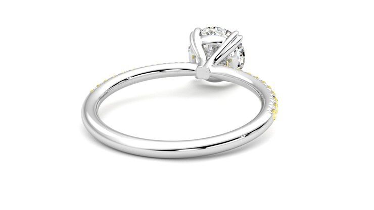 Taylor & Hart Damson Round Engagement Ring 360 degree image 14