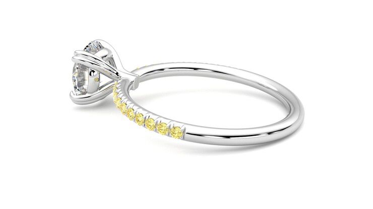 Taylor & Hart Damson Round Engagement Ring 360 degree image 19