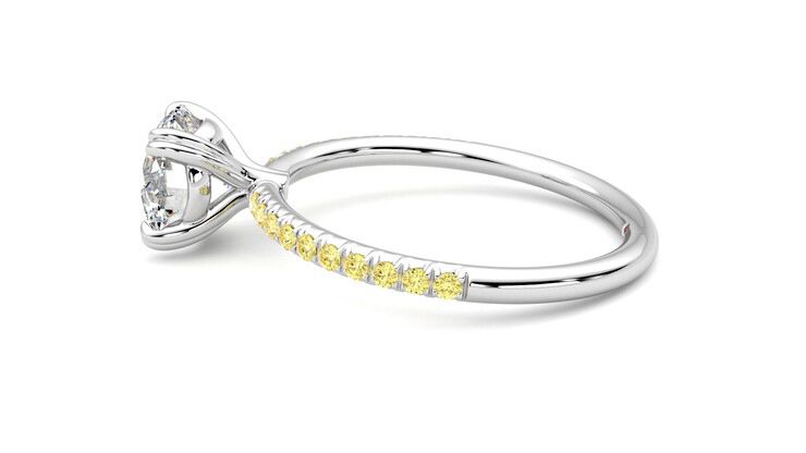 Taylor & Hart Damson Round Engagement Ring 360 degree image 20