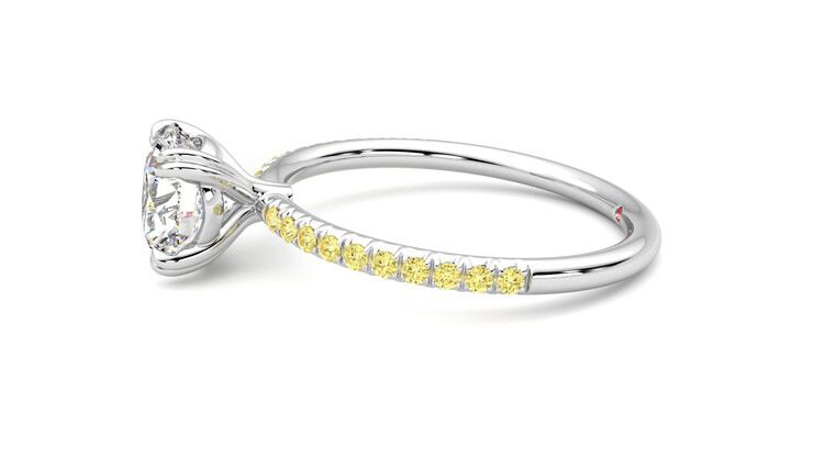 Taylor & Hart Damson Round Engagement Ring 360 degree image 21