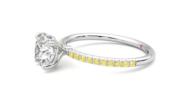 Taylor & Hart Damson Round Engagement Ring 360 degree image 22