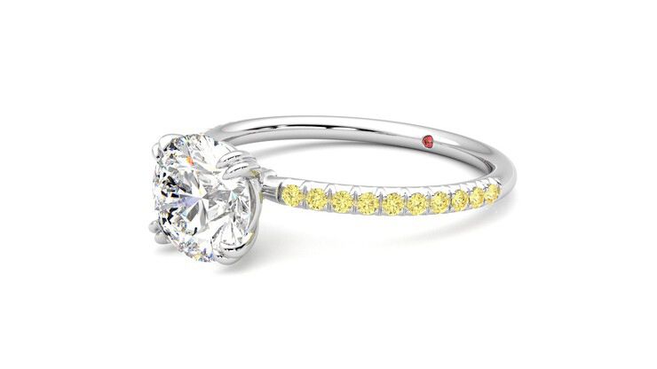 Taylor & Hart Damson Round Engagement Ring 360 degree image 24