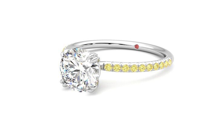 Taylor & Hart Damson Round Engagement Ring 360 degree image 25