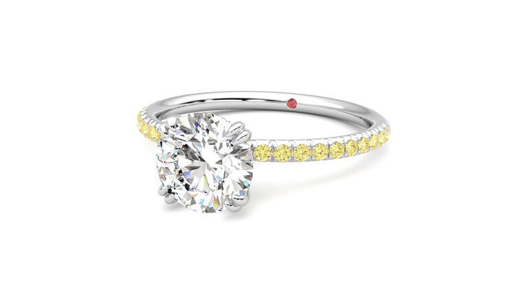 Taylor & Hart Damson Round Engagement Ring 360 degree image 26