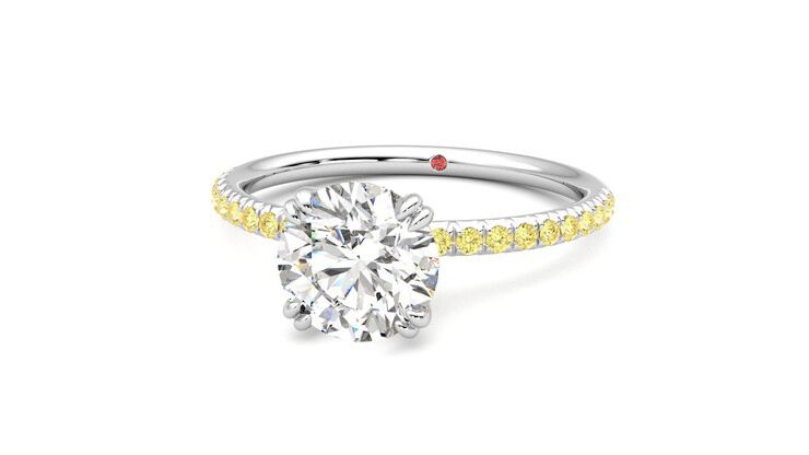 Taylor & Hart Damson Round Engagement Ring 360 degree image 27