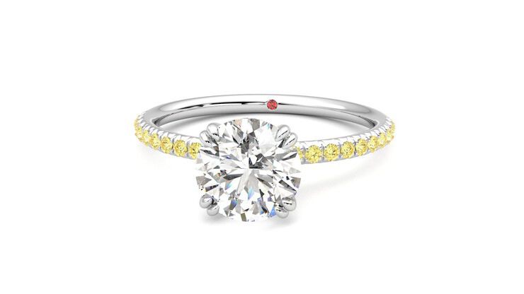 Taylor & Hart Damson Round Engagement Ring 360 degree image 28
