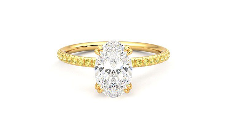 Taylor & Hart Damson Oval Engagement Ring 360 degree image 0