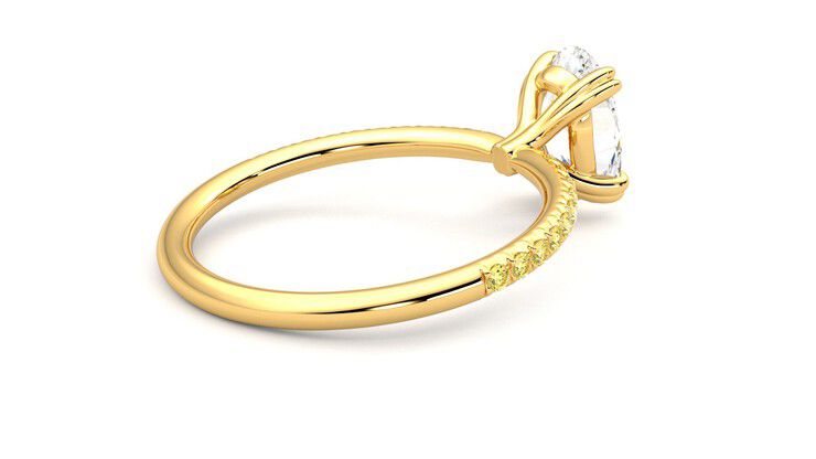 Taylor & Hart Damson Oval Engagement Ring 360 degree image 12
