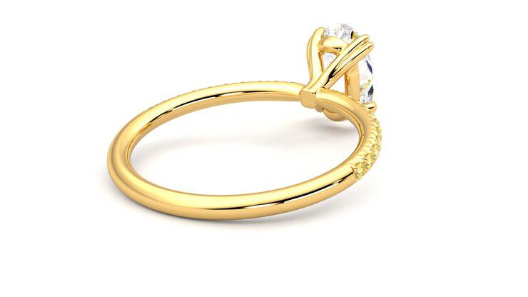 Taylor & Hart Damson Oval Engagement Ring 360 degree image 13